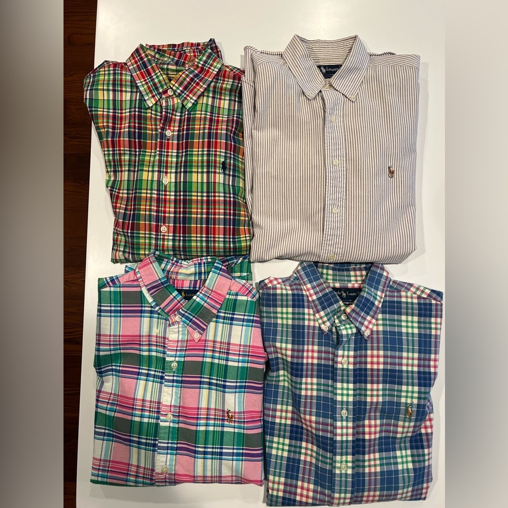 FOUR Polo Ralph lauren sport shirt button down size large